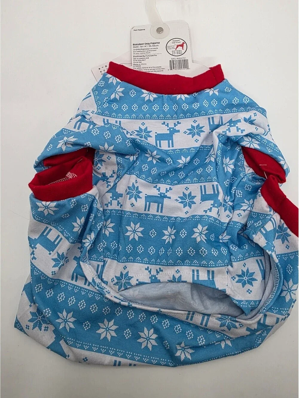 Pawz Medium Reindeer Dog Pajama Christmas Holiday Outfit